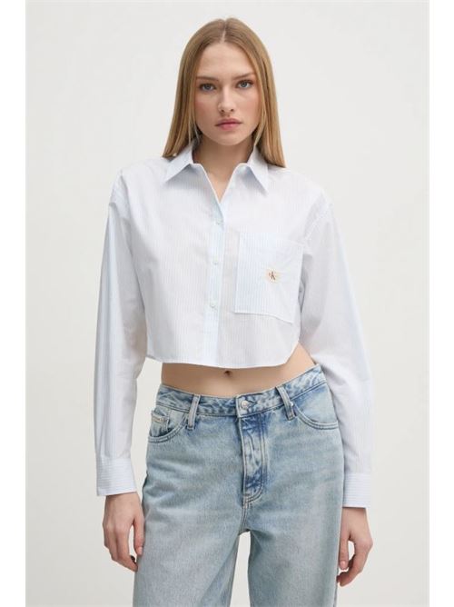 woven label cropped shirt CALVIN KLEIN JEANS | J20J2250780A8